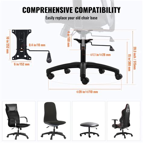 Schéma s vyznačenými ergonomickými prvkami kancelárskej stoličky