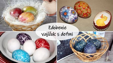 obrázok veľkonočných dekorácií z vajíčok vytvorených deťmi
