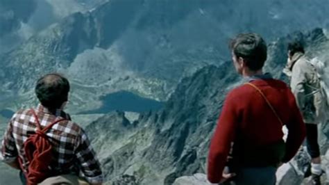 Záber z natáčania filmu v prostredí Vysokých Tatier s hlavnými postavami