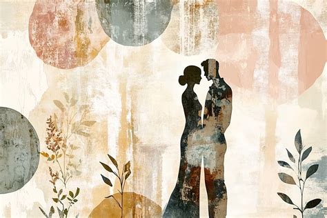 ilustrácia zamilovaného páru v romantickom prostredí