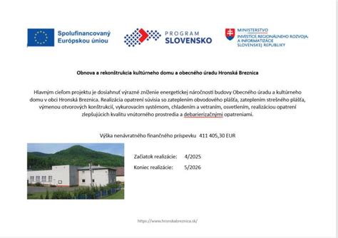 vizualizácia zrekonštruovaného obecného úradu alebo kultúrneho domu