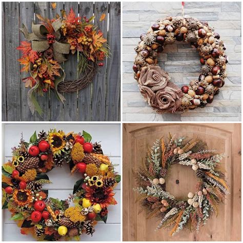 Štýlový veniec zavesený na vchodových dverách