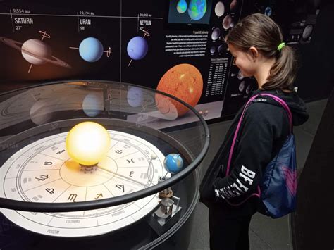 Deti sledujú projekciu v planetáriu
