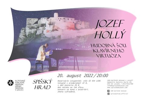 Fotografia Jozefa Hollého pri klavíri počas živej koncertnej show