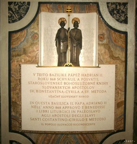 Pamätná tabuľa sv. Cyrila a Metoda v Bazilike Santa Maria Maggiore v Ríme