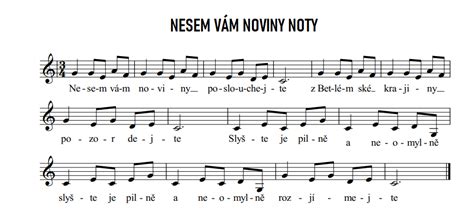 Notová ukážka koledy 