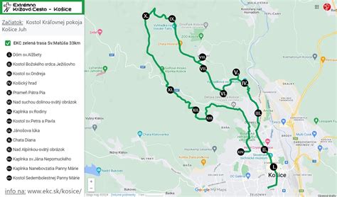 Mapa novej trasy živej krížovej cesty v Prešove