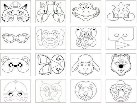 Šablóny karnevalových masiek na vytlačenie a vymaľovanie