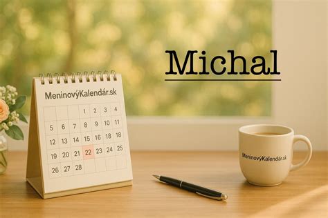 Kalendár so zvýrazneným 29. septembrom a menom Michal
