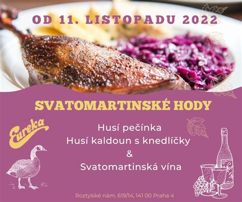 ilustrácia tradičnej martinskej husi a pohára vína na stole