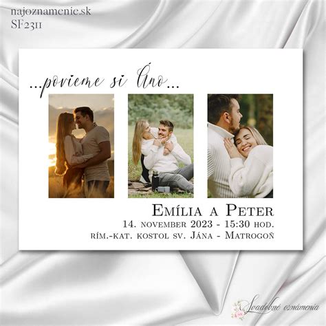 Schéma svadobného oznámenia: rozloženie mien, dátumu, miesta a textu pre hostí