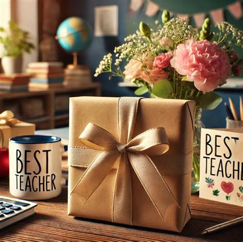 ilustrácia s rôznymi typmi darčekov pre učiteľov