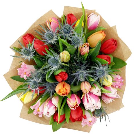 Široká škála farebných tulipánov vhodných na jarnú svadobnú výzdobu