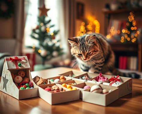 Fotografia mačky otvárajúcej adventný kalendár