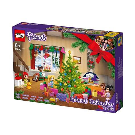 Infografika zobrazujúca odporúčaný vek (5+) a počet okienok (24) adventného kalendára LEGO Friends.