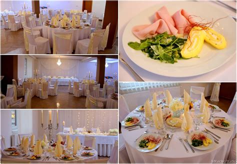 fotografie rôznych priestorov pre domácu svadbu s príslušnou výzdobou