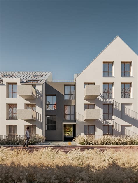 Vizualizácia plánovaného bytového domu a parkovacích miest v Gelnici