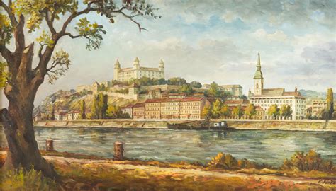 panoráma Bratislavy s hradom