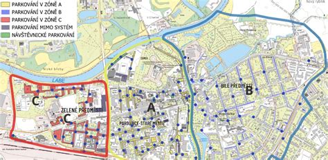 Mapa parkovacích zón vo Vranove nad Topľou s vyznačenými platenými miestami a novými automatmi