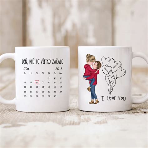 ilustrácia: rôzne personalizované a magické hrnčeky na Valentína