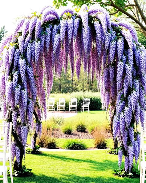 Wedding ceremony in the outdoor altánok at Villa Nečas under a wisteria arch