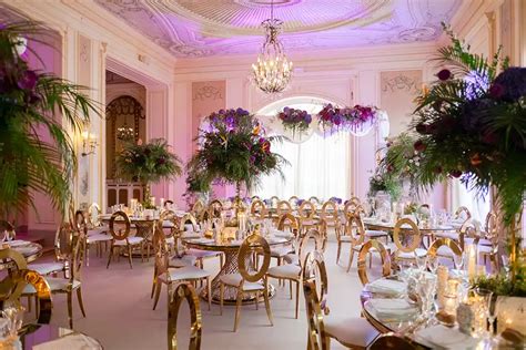 Event room at Villa Nečas prepared for a wedding reception