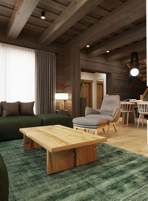 Interiér chaty s výzdobou pre svadobnú hostinu