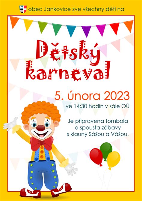 Ukážka čierno-bielej typografickej pozvánky na karneval s prvkami linorytu
