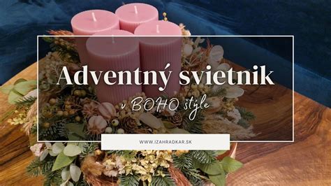 Svietnik z okrasných tráv v boho štýle