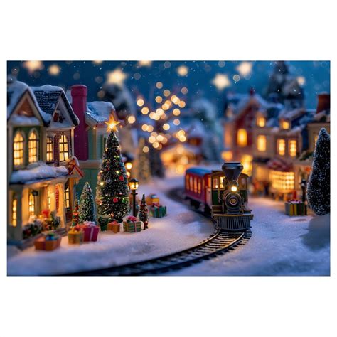 Vianočná dedinka pokrytá snehom