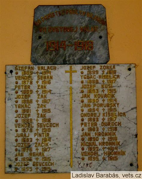 Pamätná tabuľa padlým vojakom