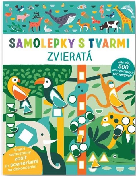 Príklad detskej nášivky s rôznymi papierovými tvarmi a zvieratami