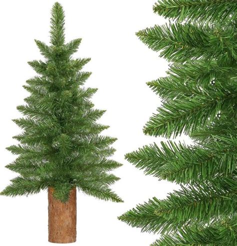 Detail vianočného stromčeka Jedľa na kmienku 90 cm s dôrazom na realistické ihličie a kmeň