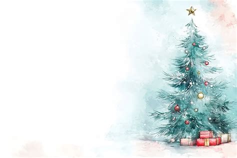 Ilustrácia vianočného stromčeka s darčekmi na chlpatom bielom koberci