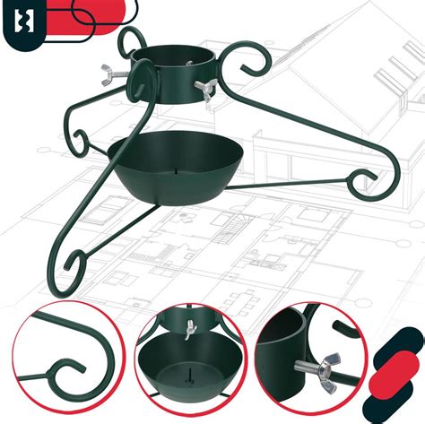 Schéma stojanu na vianočný stromček s nádržkou na vodu a indikátorom hladiny vody