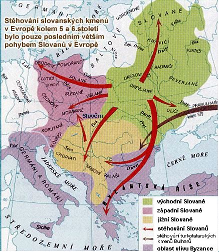 Staroveká mapa slovanských území