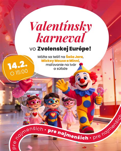 Ilustrácia rôznych karnevalových masiek, vrátane kreslených postáv a tradičných masiek