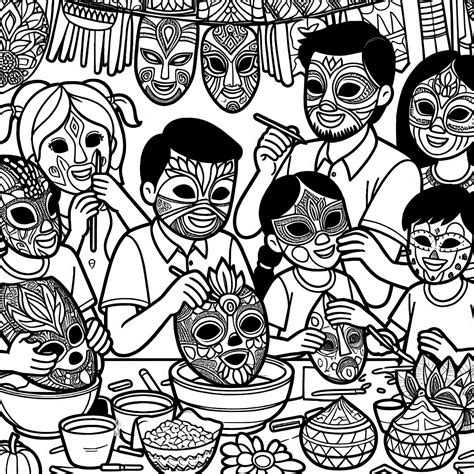 deti si vyrábajú masky na tvorivej dielni