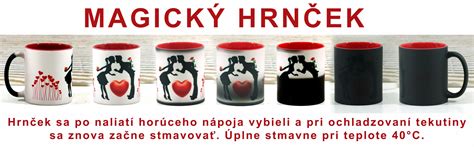 séria obrázkov ukazujúcich magický hrnček pred a po naliatí horúceho nápoja