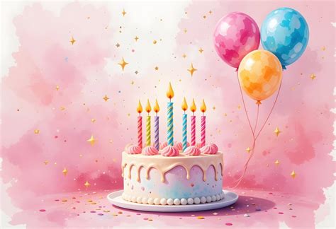 Tematická fotografia narodeninovej oslavy s tortou a sviečkami