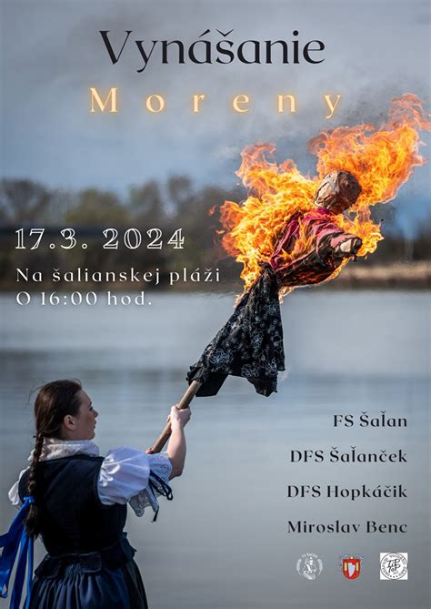 Obrázok vynášania Moreny alebo jánskeho ohňa