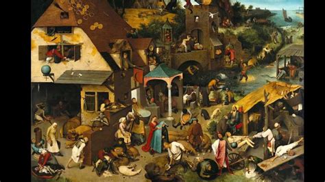 Pieter Bruegel starší - detail zasneženej flámskej dediny s biblickou udalosťou sčítania ľudu