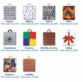 Ukážka rôznych typov papierových krabíc a obalov