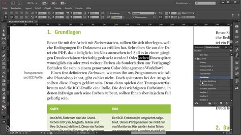 Schéma integrácie grafických vrstiev a textových rámčekov v rozhraní Adobe InDesign