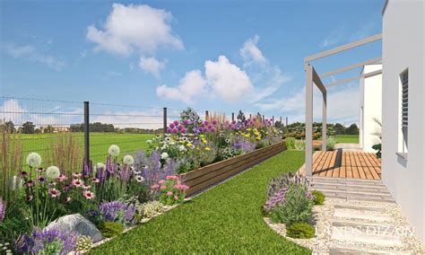 Ilustrácia záhrady s jasne definovanou dominantou