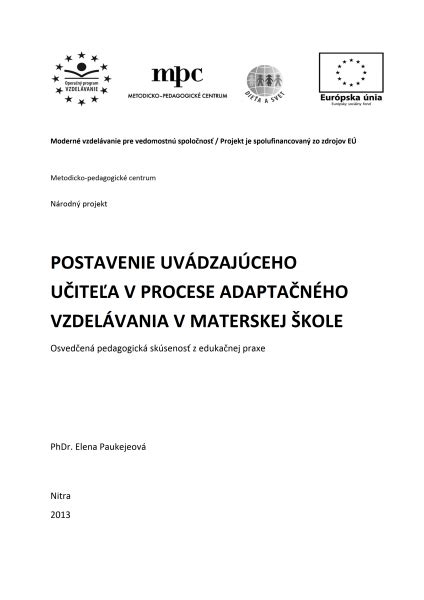 Schéma: Proces adaptačného vzdelávania a úloha uvádzajúceho pedagóga