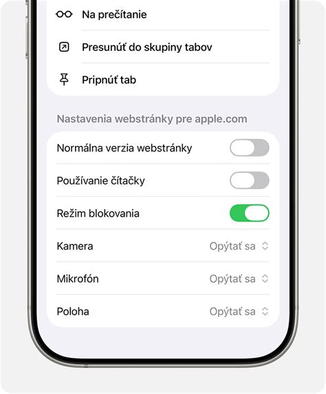 schéma znázorňujúca proces blokovania kontaktu v menu smartfónu