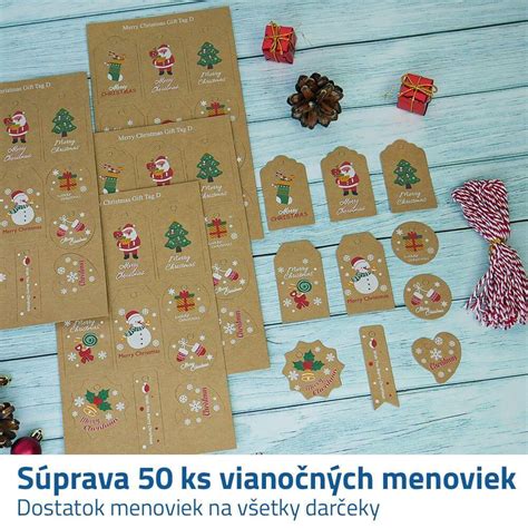 Vianočné stuhy, menovky a ozdoby na darčeky