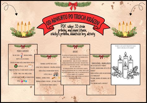 infografika znázorňujúca časovú os slovenských vianočných zvykov od adventu po Troch kráľov
