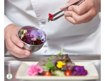 Detail jedlých kvetov na torte